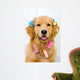 Happy Golden Retriever Getting Groomed Wall Decal