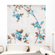 Blue Flowers Fabric Texture Wall Decal
