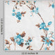 Blue Flowers Fabric Texture Wall Decal