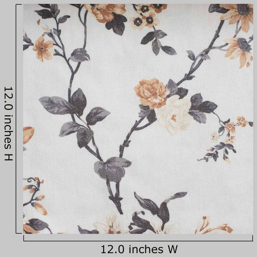 Orange Flowers Fabric Texture Wall Decal