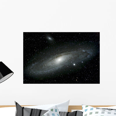 Andromeda Galaxy Wall Mural shown on a wall