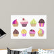 Cupcakes Wall Decal Sticker Set