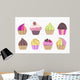 Cupcakes Wall Decal Sticker Set
