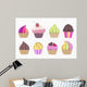 Cupcakes Wall Decal Sticker Set