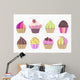 Cupcakes Wall Decal Sticker Set