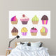 Cupcakes Wall Decal Sticker Set