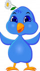 Funny Bluebird Wall Decal