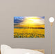 Sunset over the field Wall Mural