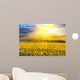 Sunset over the field Wall Mural