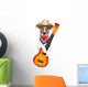 country dog ​​with guitar and cowboy hat Wall Decal