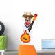 country dog ​​with guitar and cowboy hat Wall Decal
