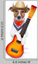 country dog ​​with guitar and cowboy hat Wall Decal