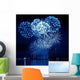 Celebratory Blue Firework Wall Decal