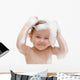 Baby Washing Hair Bath Wall Decal