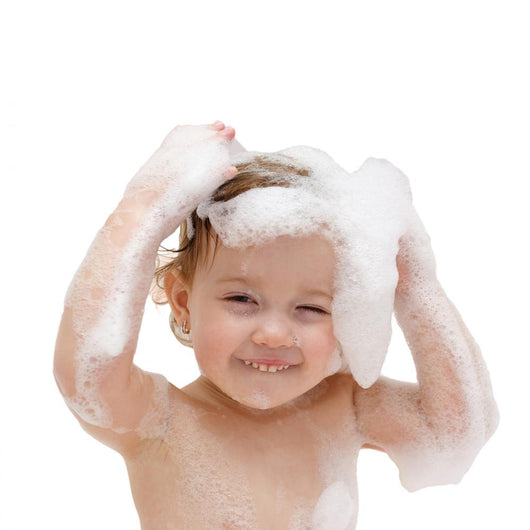 Baby Washing Hair Bath Wall Decal