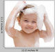Baby Washing Hair Bath Wall Decal