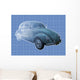 Transparent Illustration Classic Volkswagen Wall Decal