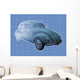 Transparent Illustration Classic Volkswagen Wall Decal