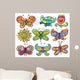 trippy cool butterflies Wall Decal