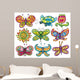 trippy cool butterflies Wall Decal