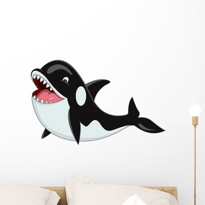 Orca shown on a wall