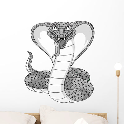 Cobra Snake Tattoo shown on a wall