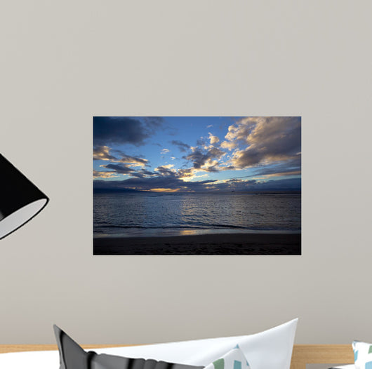 Clouds and Deep Colors From Kaanapali Beach Wall Mural