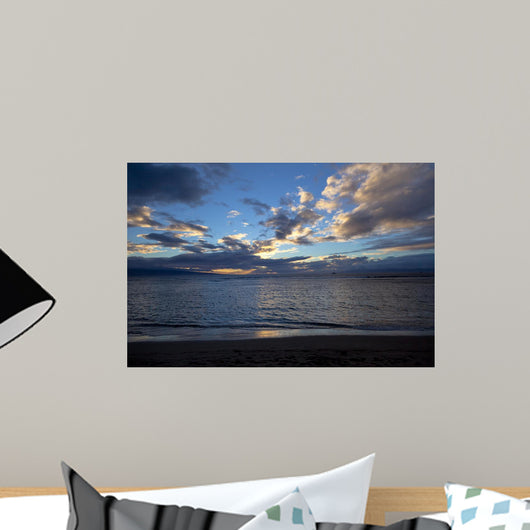 Clouds and Deep Colors From Kaanapali Beach Wall Mural