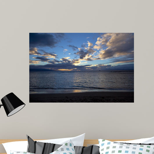 Clouds and Deep Colors From Kaanapali Beach Wall Mural