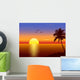 Sunset with Palmtree Silhouette