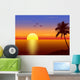 Sunset with Palmtree Silhouette