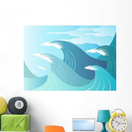 High Seas - Huge waves break Wall Mural