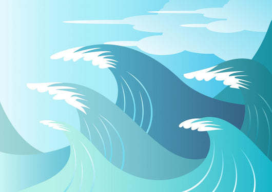 High Seas - Huge waves break Wall Mural