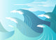 High Seas - Huge waves break Wall Mural