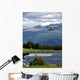Red Floatplane Landing Wall Mural