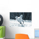 Skipping White Horse Wall Decal