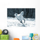 Skipping White Horse Wall Decal