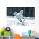 Skipping White Horse Wall Decal