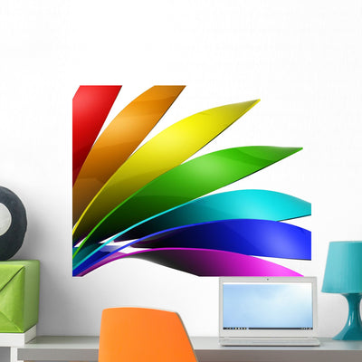 Ranbow Sheet Wall Mural shown on a wall
