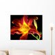 Daylily on black background Wall Mural