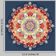 Round lace pattern. blue, red, yellow Wall Mural