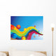 Concept of space and planets with flowing energy Wall Mural