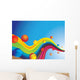 Concept of space and planets with flowing energy Wall Mural