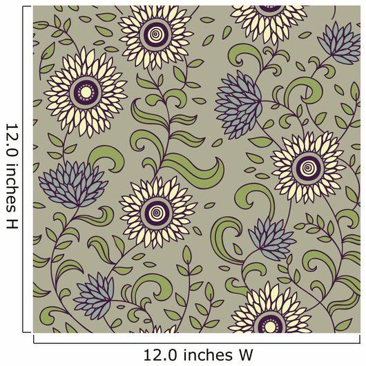 Floral Seamless Pattern For Wall Decal