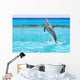 Dolphin jumping in the Caribbean Sea of Mexico Wall Mural