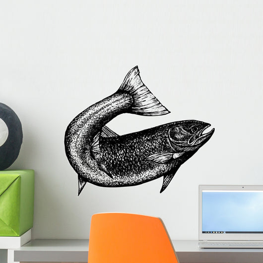 Highly Detailed Sketch Salmon