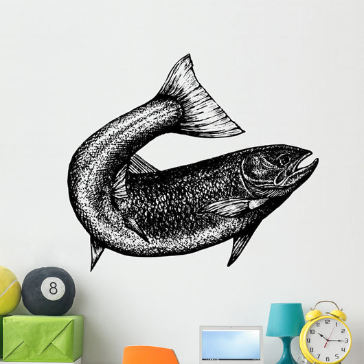 Highly Detailed Sketch Salmon