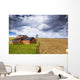 Farm with stormy sky Wall Mural