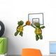 Tortoises Playing Basket Ball Wall Decal