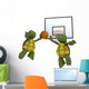 Tortoises Playing Basket Ball Wall Decal
